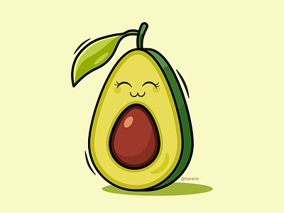Cute lil' Avocado 2d art 3d animation avocado branding design designchallenge digital art graphic design illustration logo motion graphics typography ui ux vector