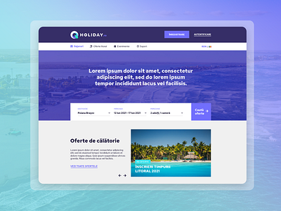 Travel website concept beach booking branding carousel concept design events example homepage logo online travel screen search search engine slider summer travel ux webdesign website