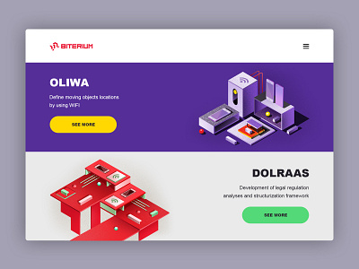 Web page for Biterium 2d banner branding design dribbblers illustration minimal photoshop ui ux web design