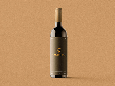 Bottle design for Sanikidze winery 2d branding composition design dribbblers graphic illustration logo photoshop