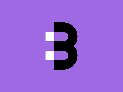 Logo B bitcoin crypto latter latter b logo typography logo