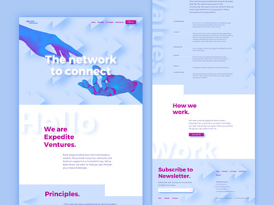 Website suggestion for an investor company blue branding illustration landing page typography ui website