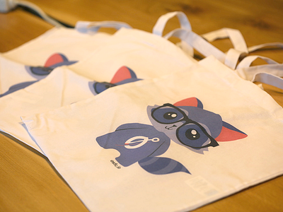 Open source firmware conference bags animal bag conference cute illustration mascot raccoon swag ui