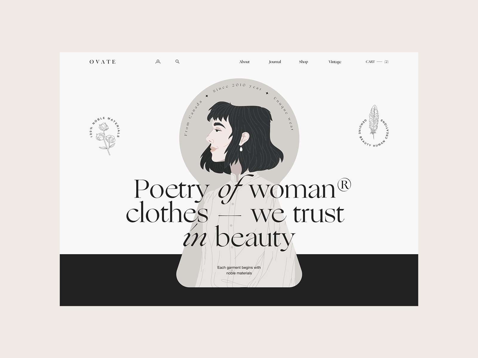 Ovate — Loading Home Page art design dribbble fashion illustration projects typography ui ux web