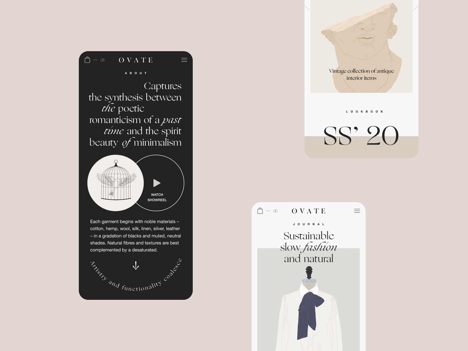 Ovate - Some Mobile Screens design dribbble fashion illustration projects promo ui web