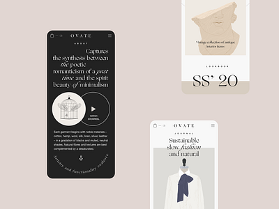 Ovate — Some Mobile Screens design dribbble fashion illustration projects promo ui web