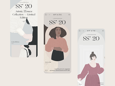 Ovate — Mobile LookBook Screen illustration mobile ovate projects ui web