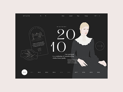 Ovate — History Page design illustration projects ui web