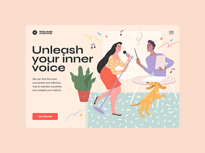 Sound Inside — Main Page design illustration ui web