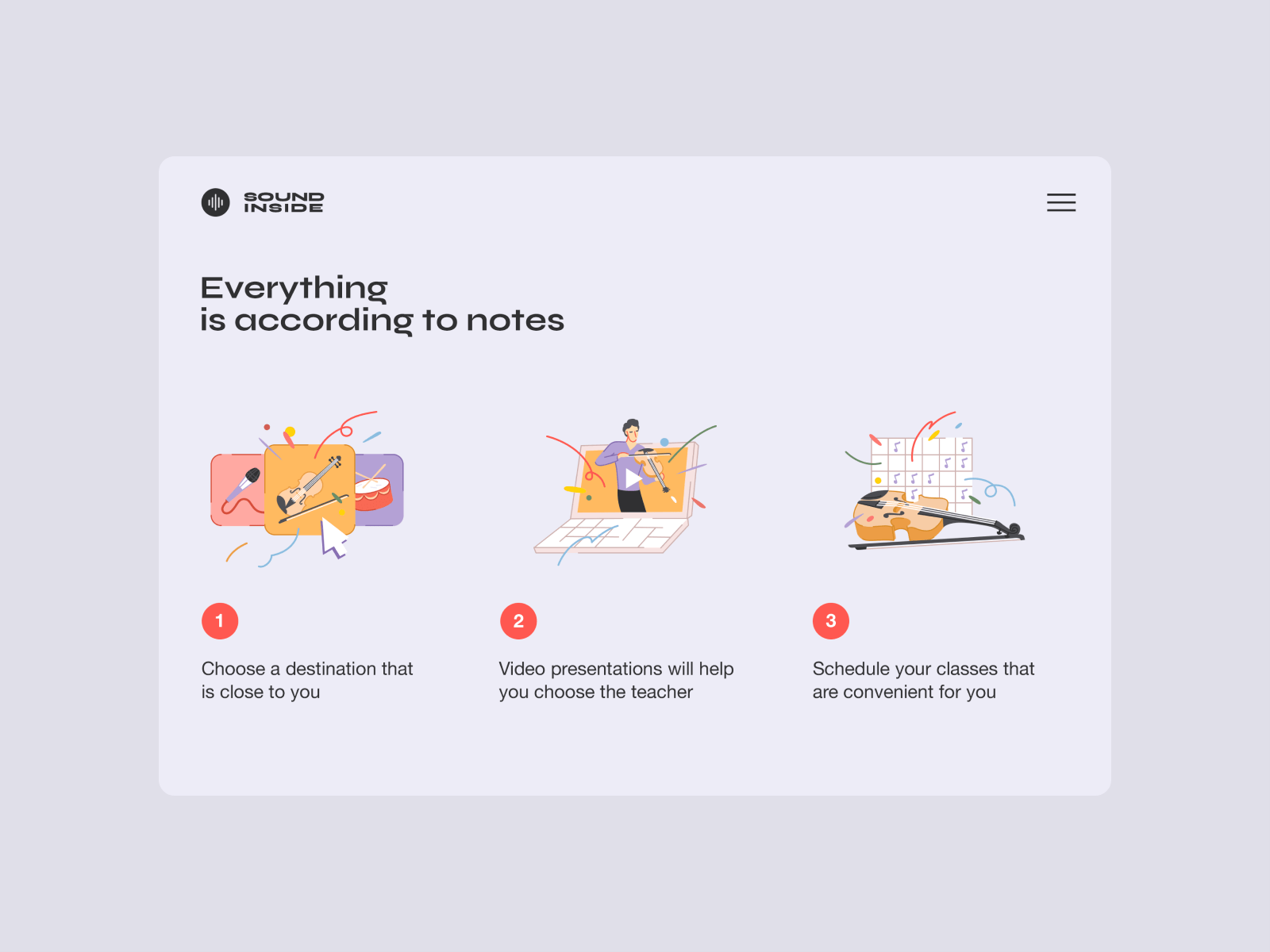Sound inside how it works page by george rostomov on dribbble