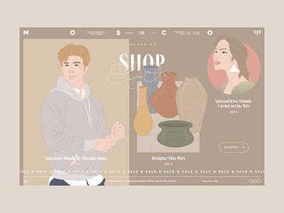 Moscow — Shop Page capital illustration magazine moscow ui ux web