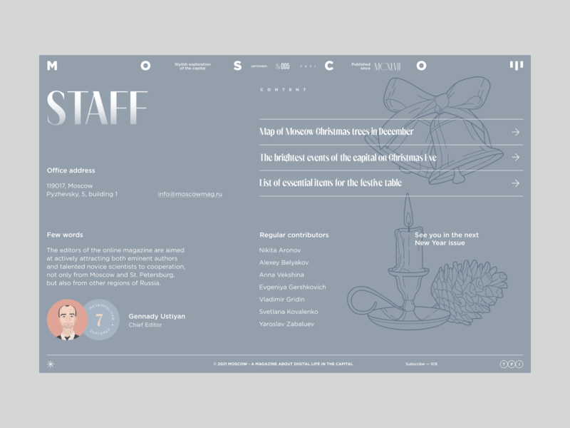Moscow — Staff Page capital illustration magazine moscow promo ui ux web