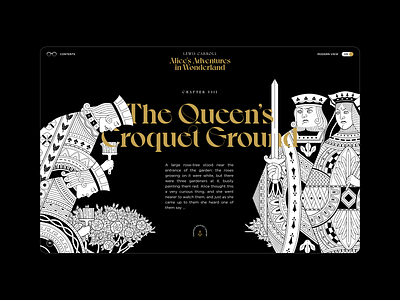 Alice in Wonderland — The Queen’s Croquet Ground alice in wonderland illustration lewis carroll ui ux web