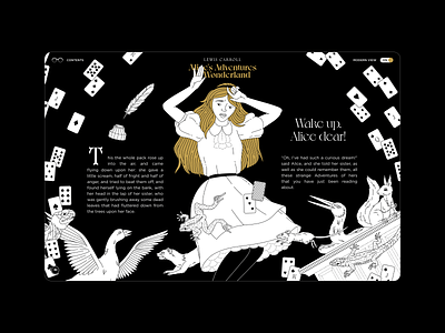 Alice in Wonderland — Wake Up alice in wonderland illustration lewis carroll ui ux web
