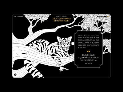 Alice in Wonderland — Cheshire Puss alice in wonderland illustration lewis carroll ui ux web