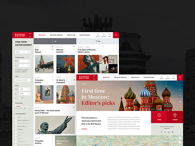 DM: First time in Moscow animation design discover moscow presentation promo ui ux web