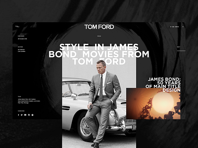 TOM FORD — STYLE IN JAMES BOND MOVIES design fashion projects promo style ui web