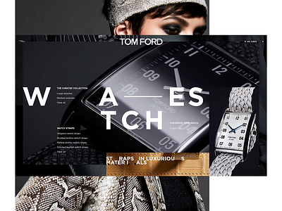 TOM FORD — WATCHES best design dribbble dribbble best shot fashion portfolio projects promo style ui web веб дизайн