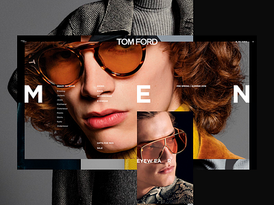 TOM FORD — MEN EYEWEAR art design dribbble dribbble best shot fashion projects promo style tom ford ui web