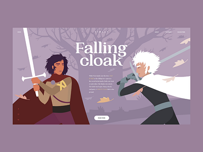 Falling Cloak art branding design dribbble flat illustration motion motion art projects typography ui vector web