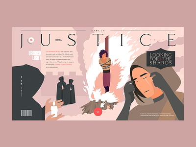 The Heat Of Justice art character design dribbble flat illustration projects promo typogaphy web