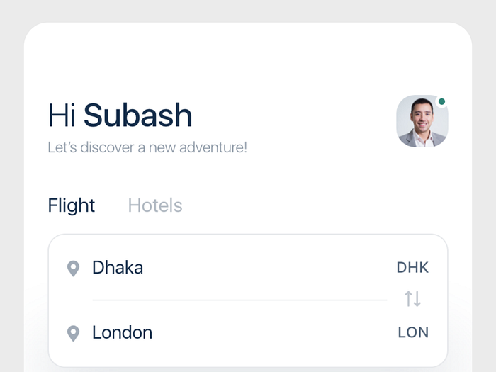 Flight and Hotel Booking App by Subash Chandra on Dribbble