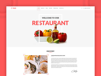 SHHAAD - One Page Restaurant Template amazing cafe bar cakes clean corporate creative food reservation restaurant retail themeforest ui