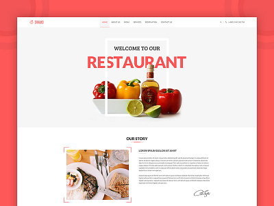SHHAAD - One Page Restaurant Template