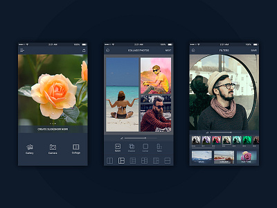 Onboarding Screen-Photo Editing App android app icons ios iphone iphone x mobile app on boarding photo photo editing sketch ui