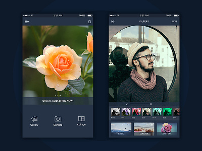 Onboarding Screen- Photo Editting App android app icons ios iphone mobile on boarding photo photo editting recolor sketch ui