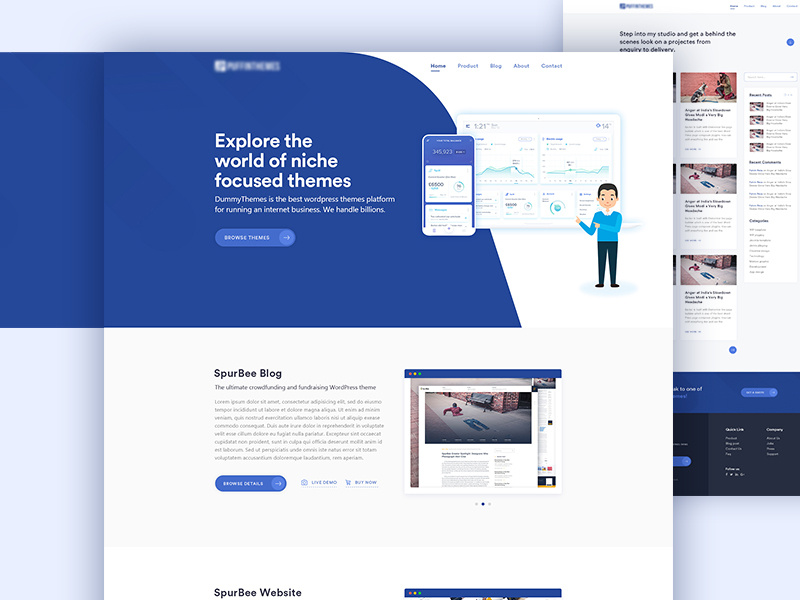 Theme Market Place Concept [landing Page] By Subash Chandra On Dribbble