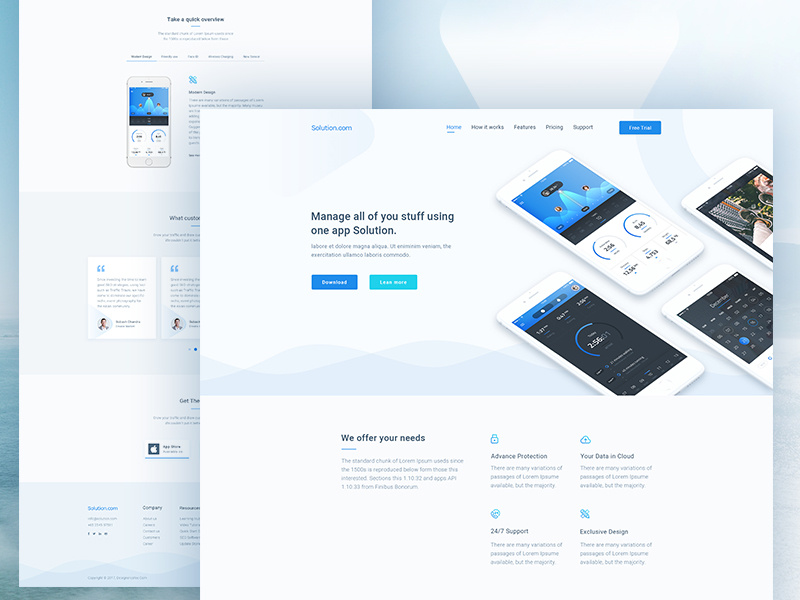 App Showcase Landing Page by Subash Chandra on Dribbble