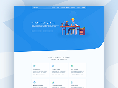 Invoice Software Landing page by Subash Chandra on Dribbble