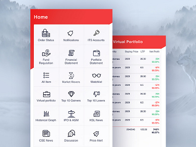 App UI - Kabir Securities Limited android app application financial interface ios iphone x mobile app sketch stock exchange ui ux