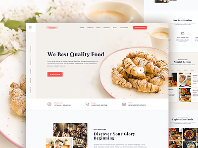 Restaurant Home Page Design