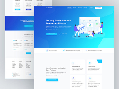 Bluebell- Software, SaaS, Web App & Startup Tech agency app showcas application illustration interface landing page saas software software landing page startup web design website