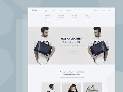 Jelly - Online Store e commerce ecommerce fashion home page landing landing page online shop product shop web web design website