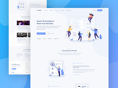 SubTech- Homepage agency digital agency home page homepage illustration isometric landing landing page minimal onepage webdesign website