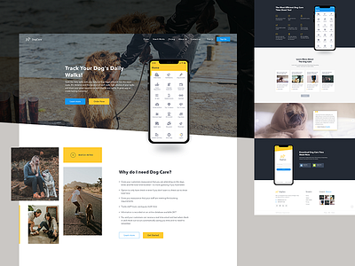 Dog Tracking & Reporting System App Landing Page