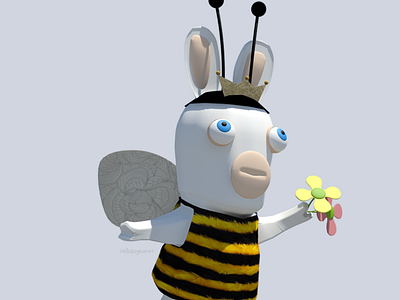 Diseño 3d Rabbids Invasion 3d graphic design