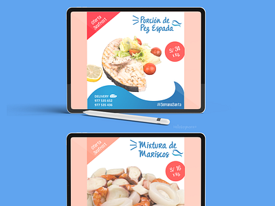 Diseño de Posts para Productos marinos