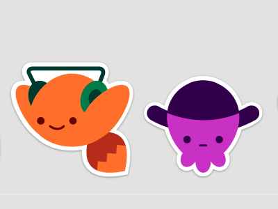 Critter stickers vector