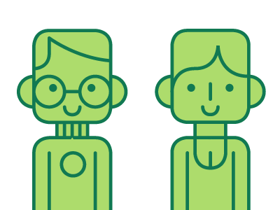 Random guys characters vector