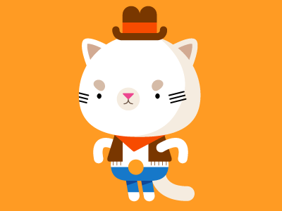 Doodle Everyday #3: Charly cat sticker vector