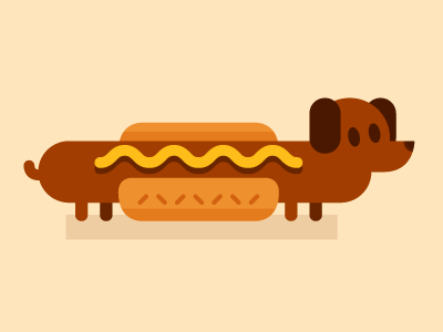 Doodle Everyday #5: Hot Dog sticker vector