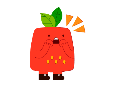 Strawberry dude - Sticker concept cute messenger stickers stickerset strawberry