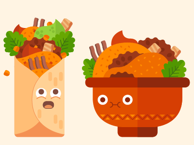 Burritos burritos characters cute editorial vector