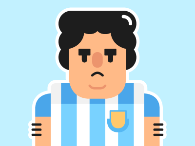 Football Heroes: #1 Diego Maradona footbal maradona sticker vector