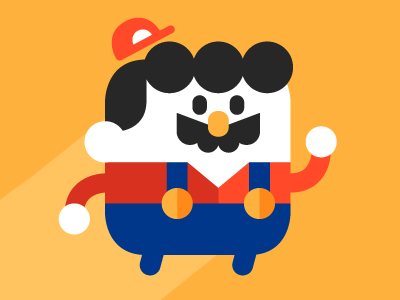 Jumpman cute mario vector