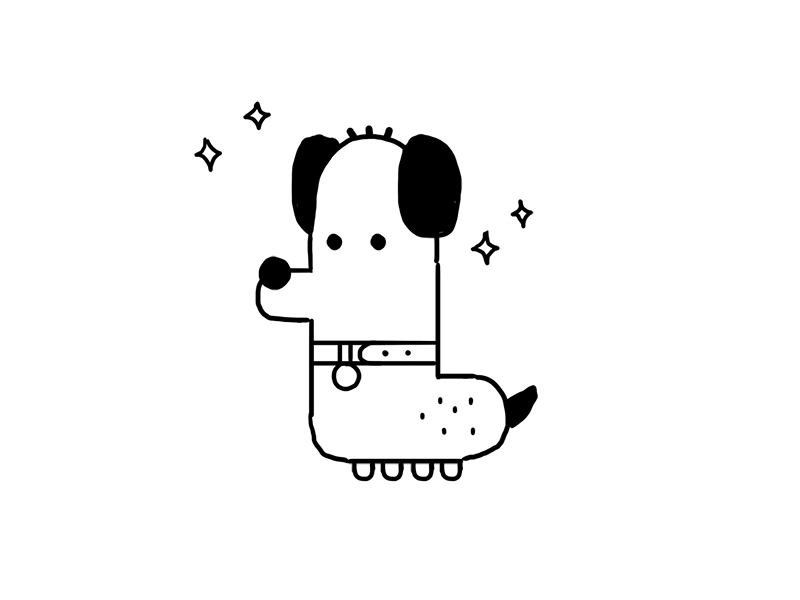 cute dog doodle